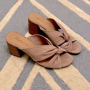 Madewell Dusty Rose Pink Suede Block Heels